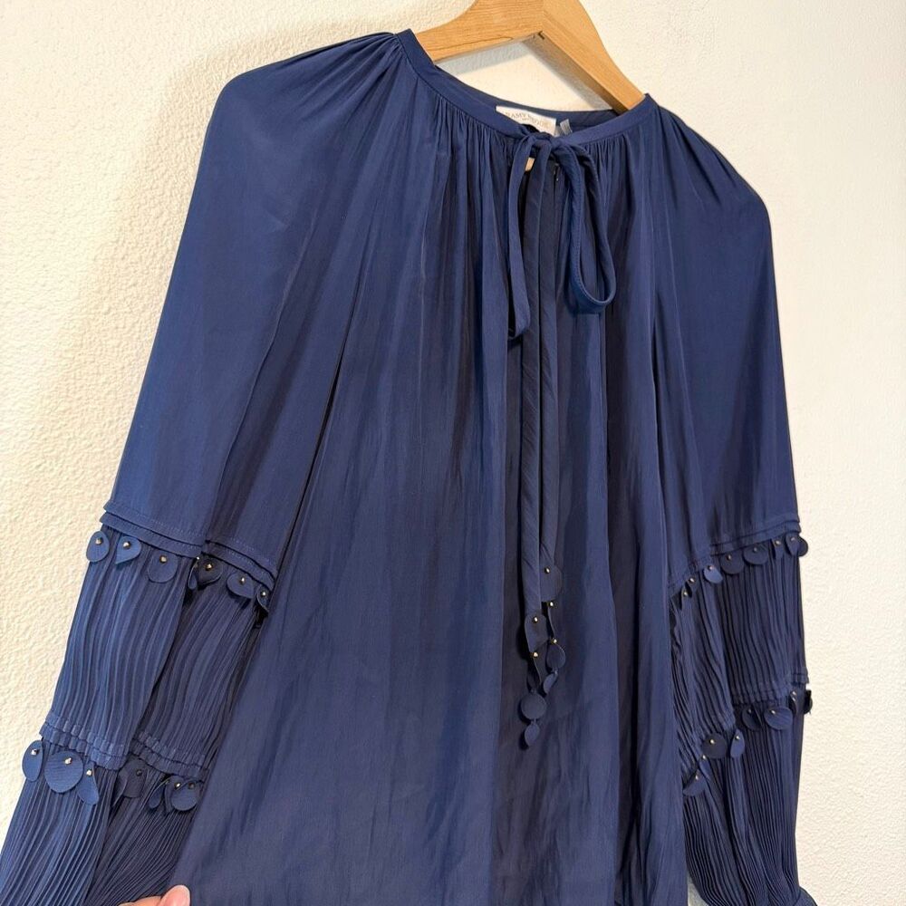Ramy Brook Coco Puff Sleeve Blouse Size Small